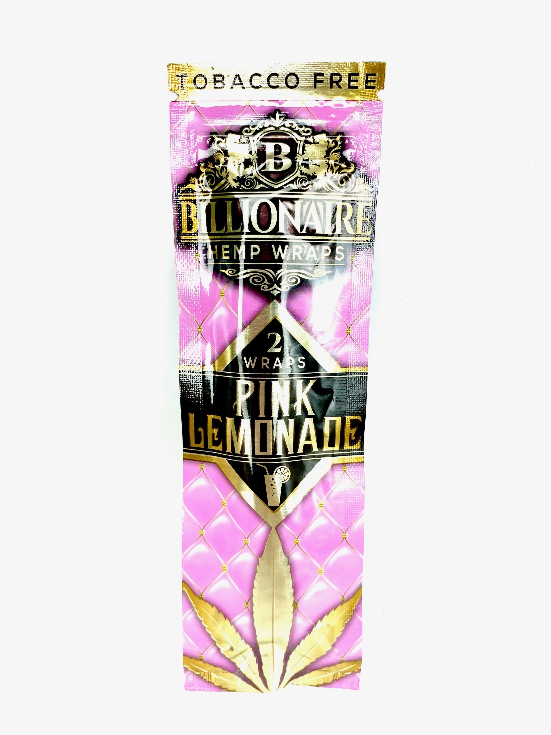 Photograph of product: Billionaire - Hemp Wraps - Pink Lemonade - 2pk