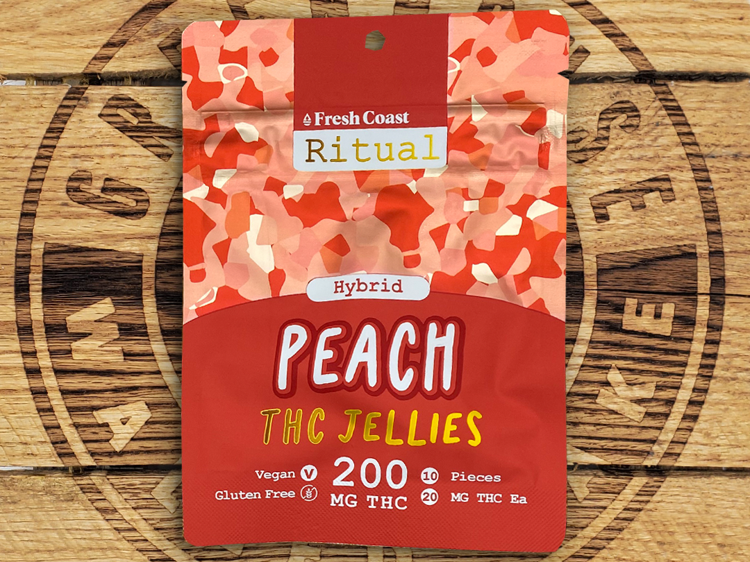 Photograph of product: Jellies | Peach Gummies | 200mg