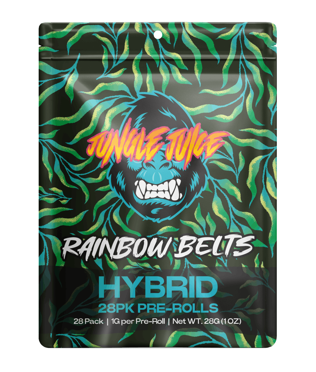 Photograph of product: Jungle Juice | Rainbow Belts | Preroll | 28g