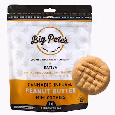 Photograph of product: Big Pete's - 10mg x 10pk Oui'd - Peanut Butter Cookies