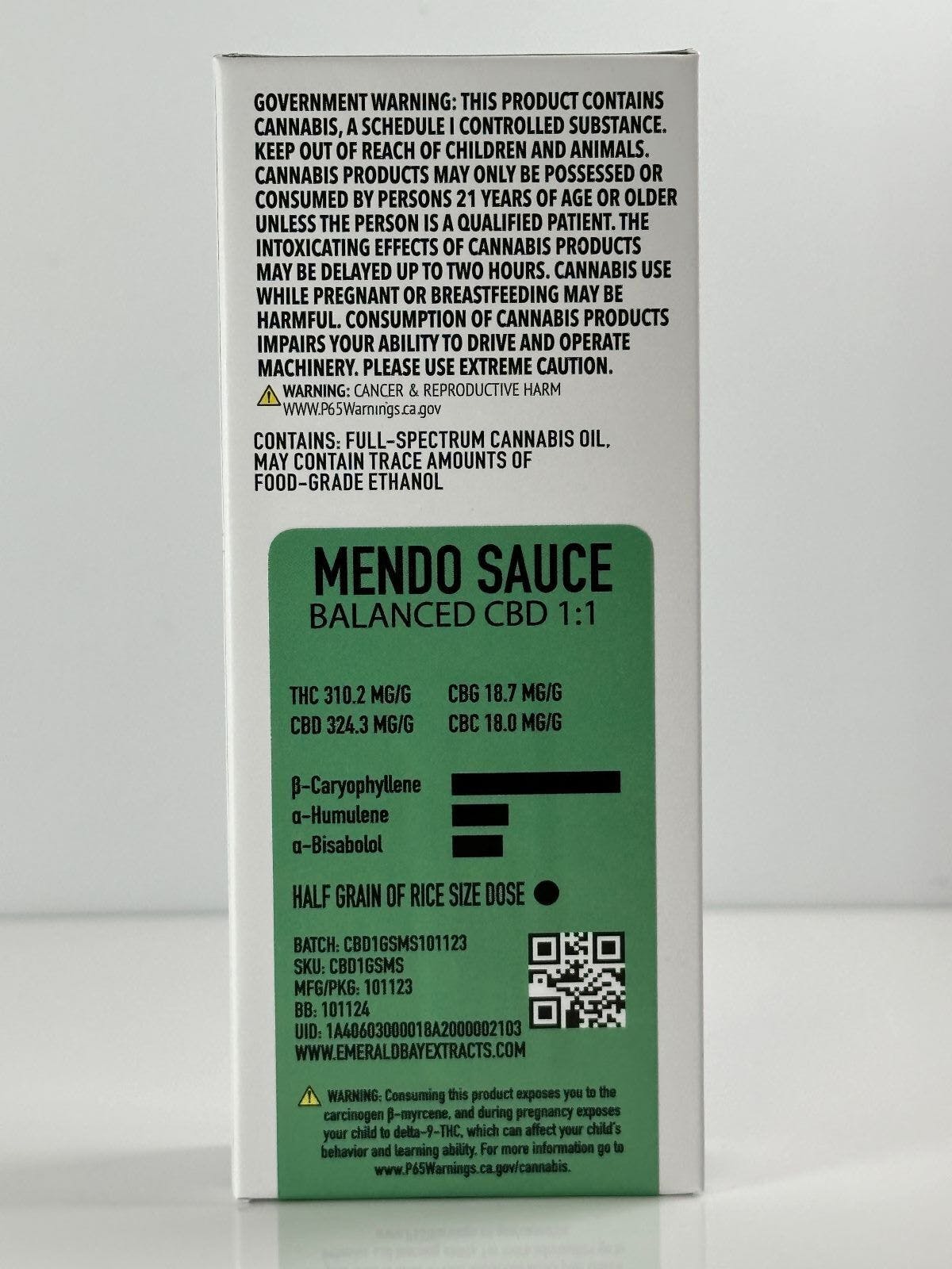 Photograph of product: Emerald Bay Extracts 1g Mendo Sauce 1:1 RSO