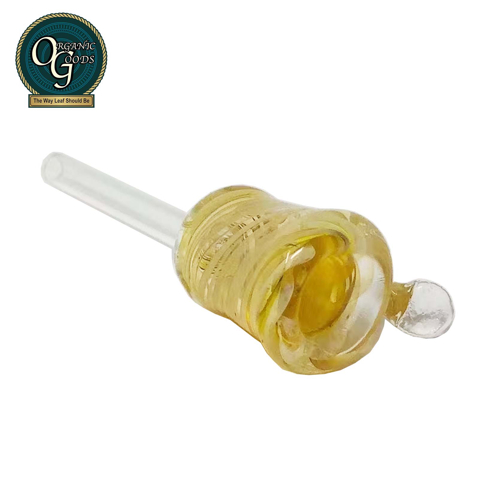 Photograph of product: 5" Tube Bowl and Downstem, Yellow Swirl