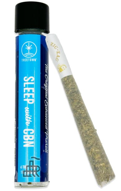 Photograph of product: REC | Tree Town | Enhanced | Sleep | 4:1 | Thc/Cbn | Pre-Roll |1g