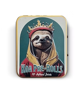 Photograph of product: KOA | LIVE RESIN INFUSED PRE-ROLLS | QUEEN OF THE SOUTH | 3.5G(10PK)