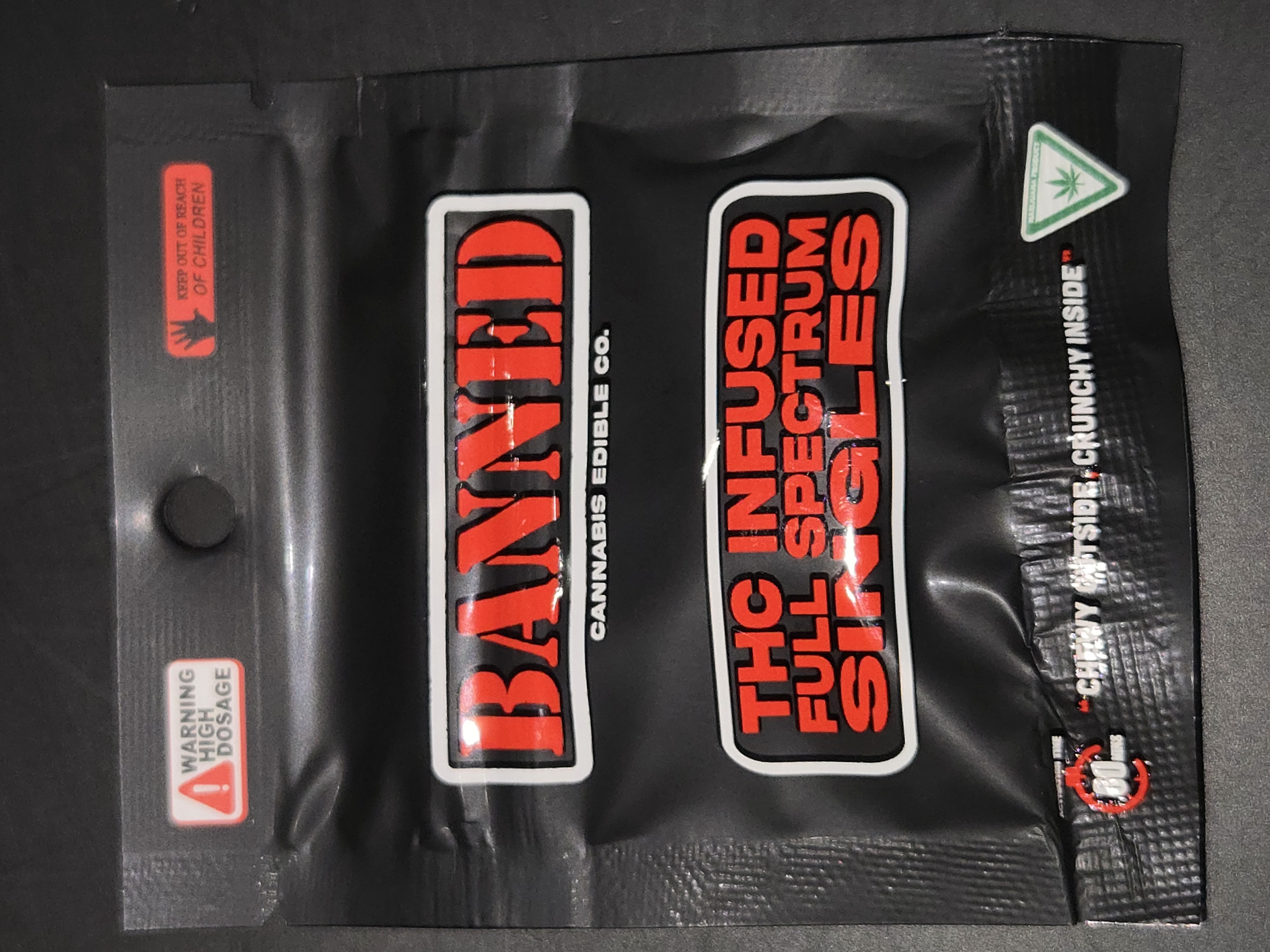 Photograph of product: Banned - Gummies - Singles Blueberry - 200mg - 1pk