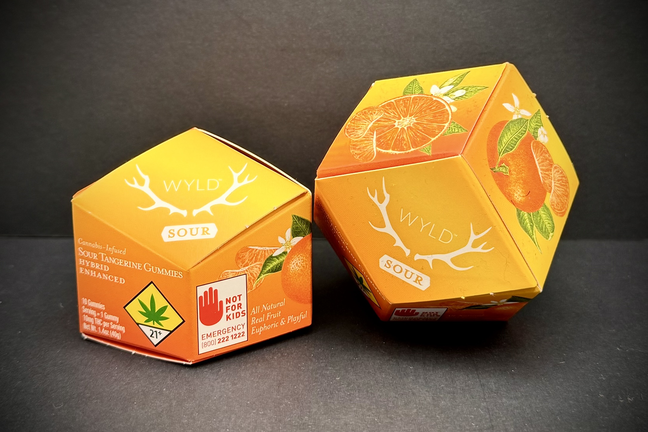 Photograph of product: DOH WYLD - Sour Tangerine Hybrid Gummies 10pk (1.4oz)