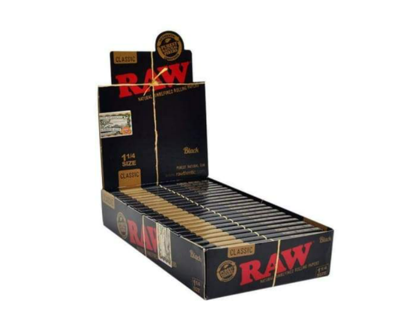 Photograph of product: RAW | Authentic Rolling Papers Classic 1 1/4 Black