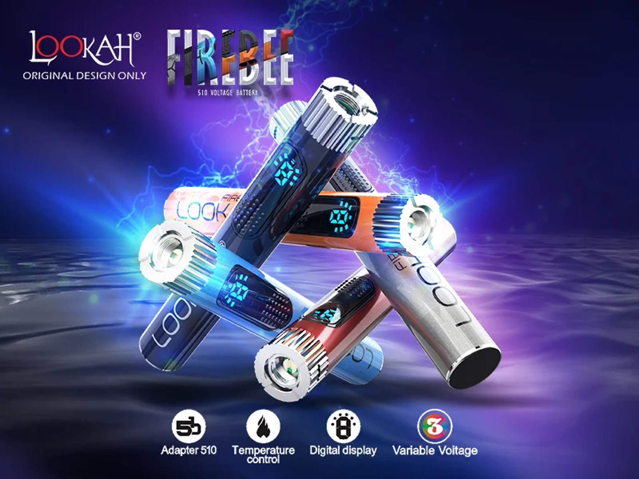 Photograph of product: Lookah Firebee 510 Thread Vape Pen Battery