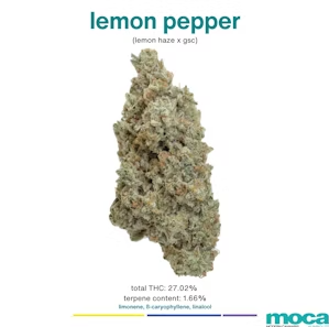 Photograph of product: MOCA | Lemon Pepper | Indoor Flower | 1/8oz - 3.5g