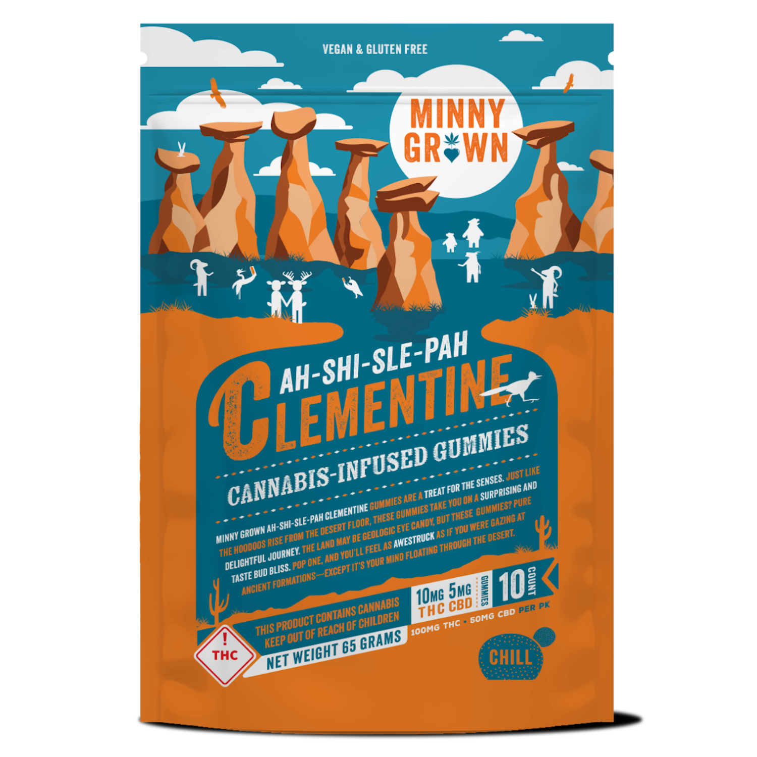 Photograph of product: Ah-Shi-Sle-Pah Clementine 10ct Gummies (TH-oui & CBD)