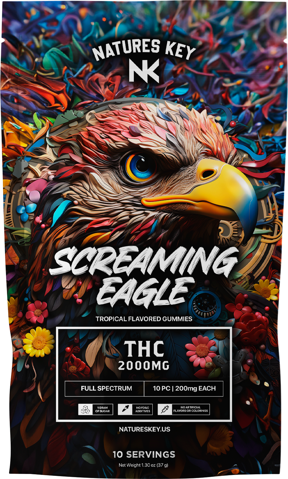 Photograph of product: Nature's Key | Gummies | Screaming Eagle | 2000mg