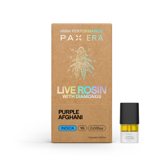 Photograph of product: Purple Afghani | Live Rosin With Diamonds | Pod