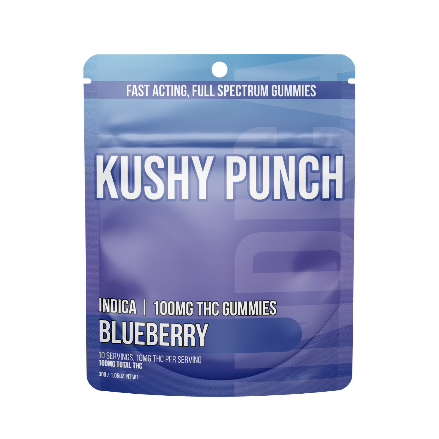 Photograph of product: Kushy Punch Oui'd Blueberry Gummies