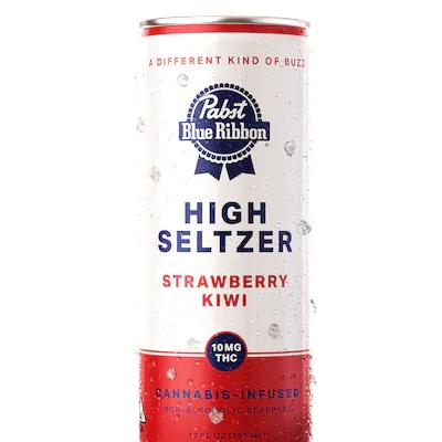 Photograph of product: PBR Infused Seltzer - Strawberry Kiwi - 10mg Single Can