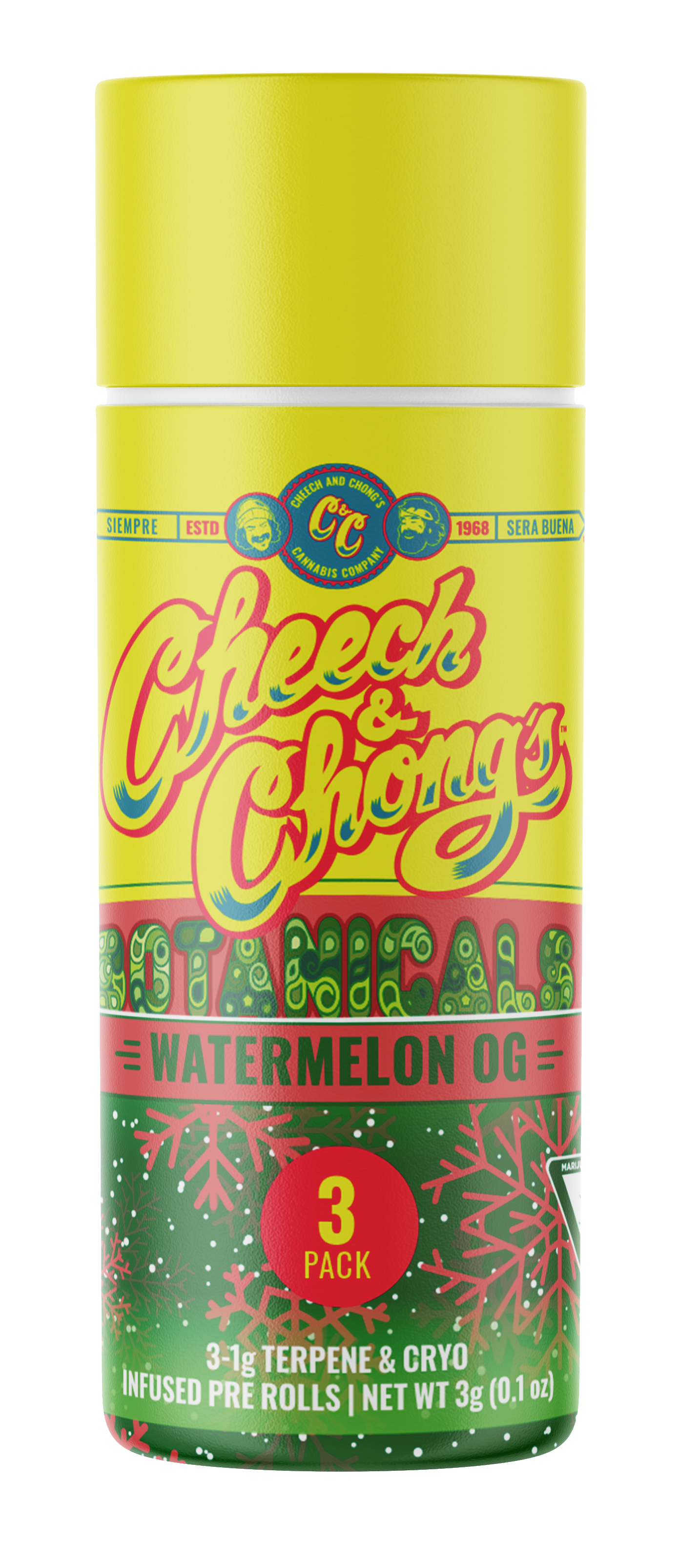 Photograph of product: Cheech & Chong | Infused Pre-Roll 3-Pack - 3g - Watermelon OG