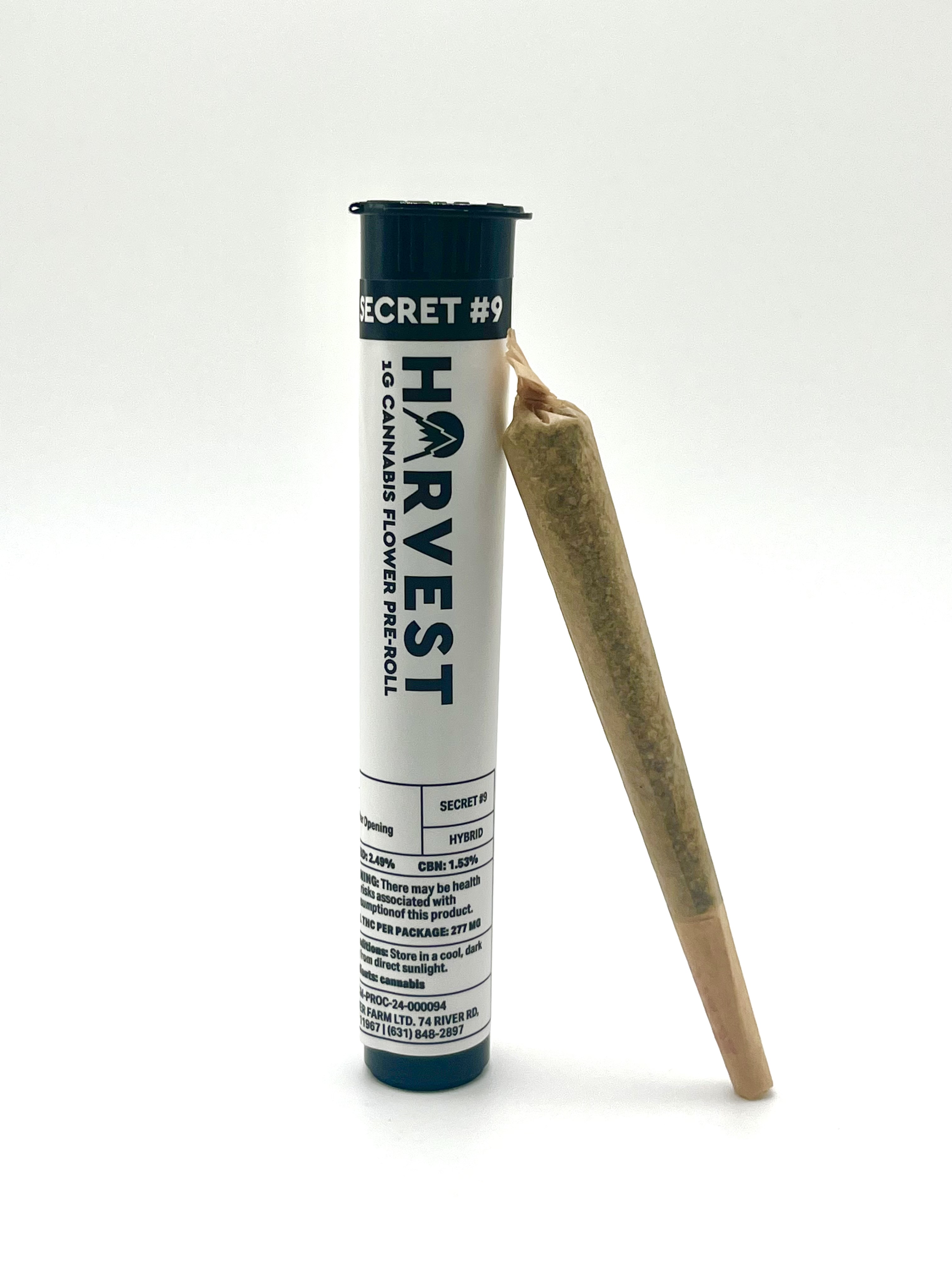 Photograph of product: Harvest - Secret#9 - Preroll ( Hybrid )