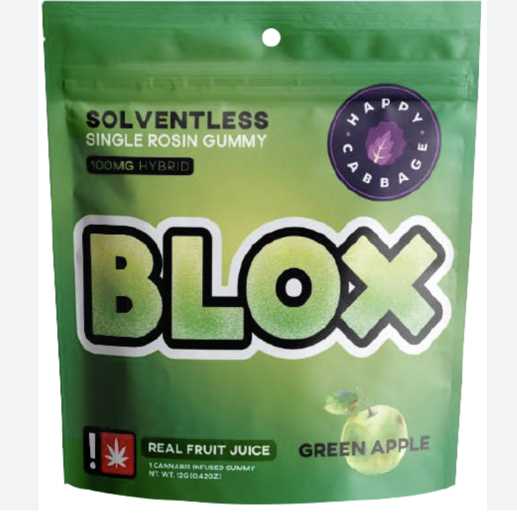 Photograph of product: BLOX | 1pc Gummy | 100mg | Green Apple (H)