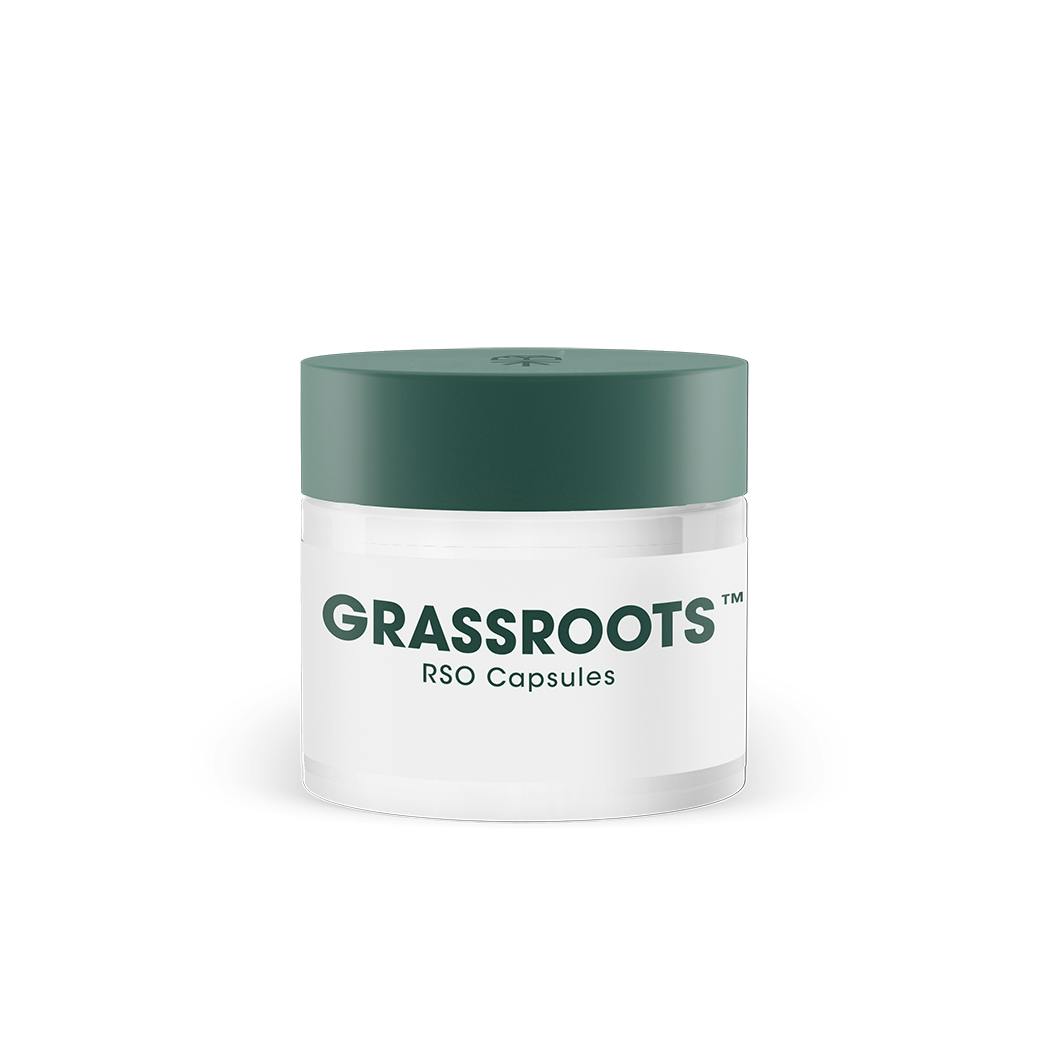 Photograph of product: Grassroots Motor Breath (I) RSO Capsules 25mg (20pk)