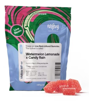 Photograph of product: MFNY | Watermelon Lemonade x Candy Rain | 10mg Live Resin Gummies