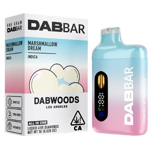 Photograph of product: Dabwoods | Marshmallow Dream Liquid Diamonds All-In-One | 1g