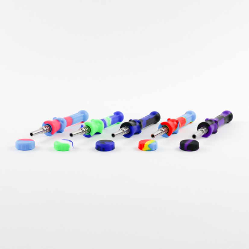 Photograph of product: Silicone Honey Straw with Titanium Tip