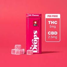 Photograph of product: Drops - Raspberry Live Rosin Jellies (Calm) - 100mg - 