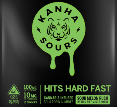 Photograph of product: SOUR MELON RUSH | VEGAN | SOLVENTLESS | HYBRID