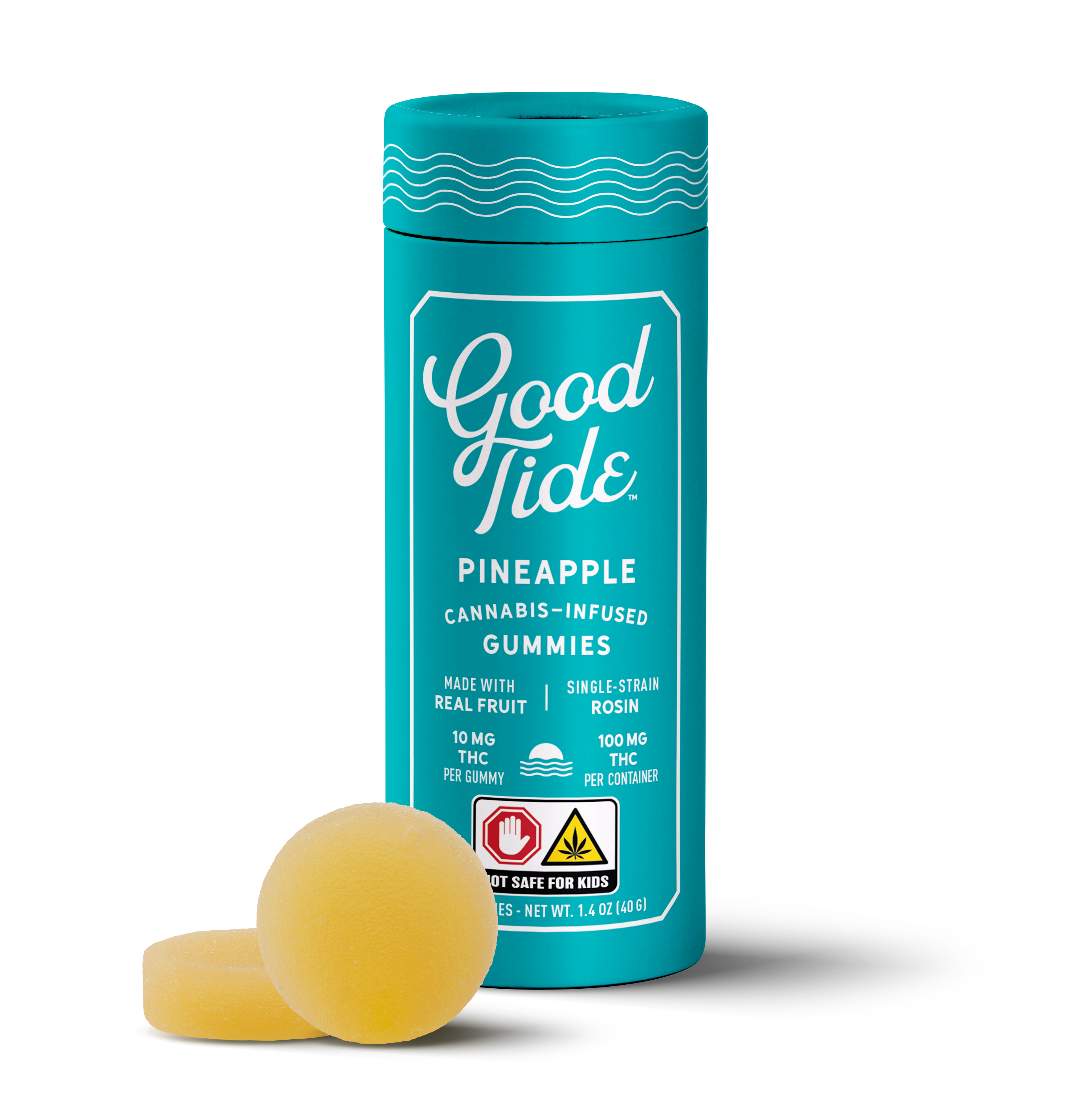 Photograph of product: Good Tide | Pineapple | Rosin | 10 pack 100mg