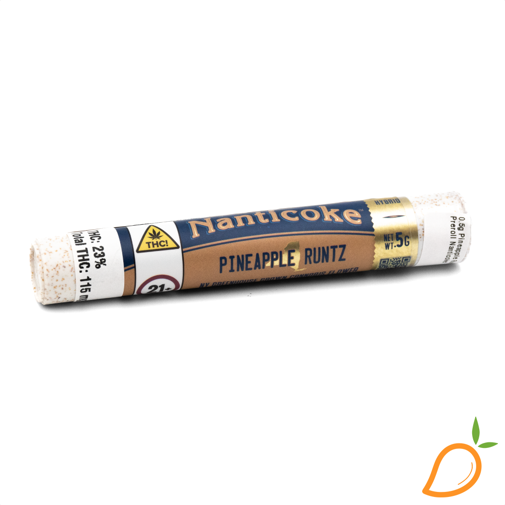 Photograph of product: 0.5g Pineapple Runtz Preroll Nanticoke