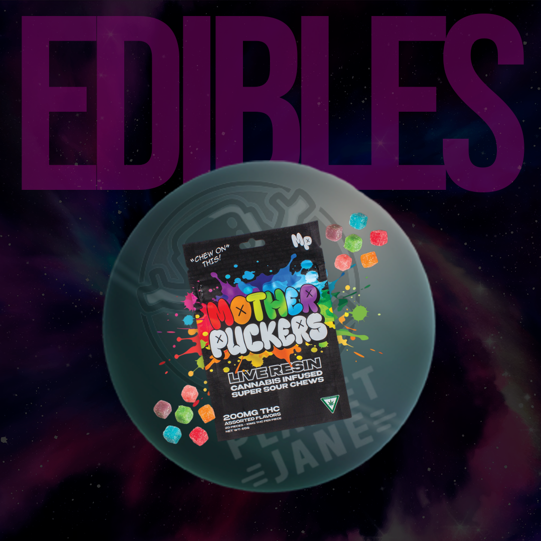 Photograph of product: Mother Puckers - 200mg Live Resin Gummies - Super Sour Chews Assorted Flavors