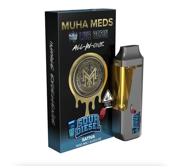 Photograph of product: Sour Diesel 1g AIO Live Resin - 