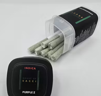 Photograph of product: House Of Sacci | Purple Z | Pre-Roll Pack | 0.5g X 7