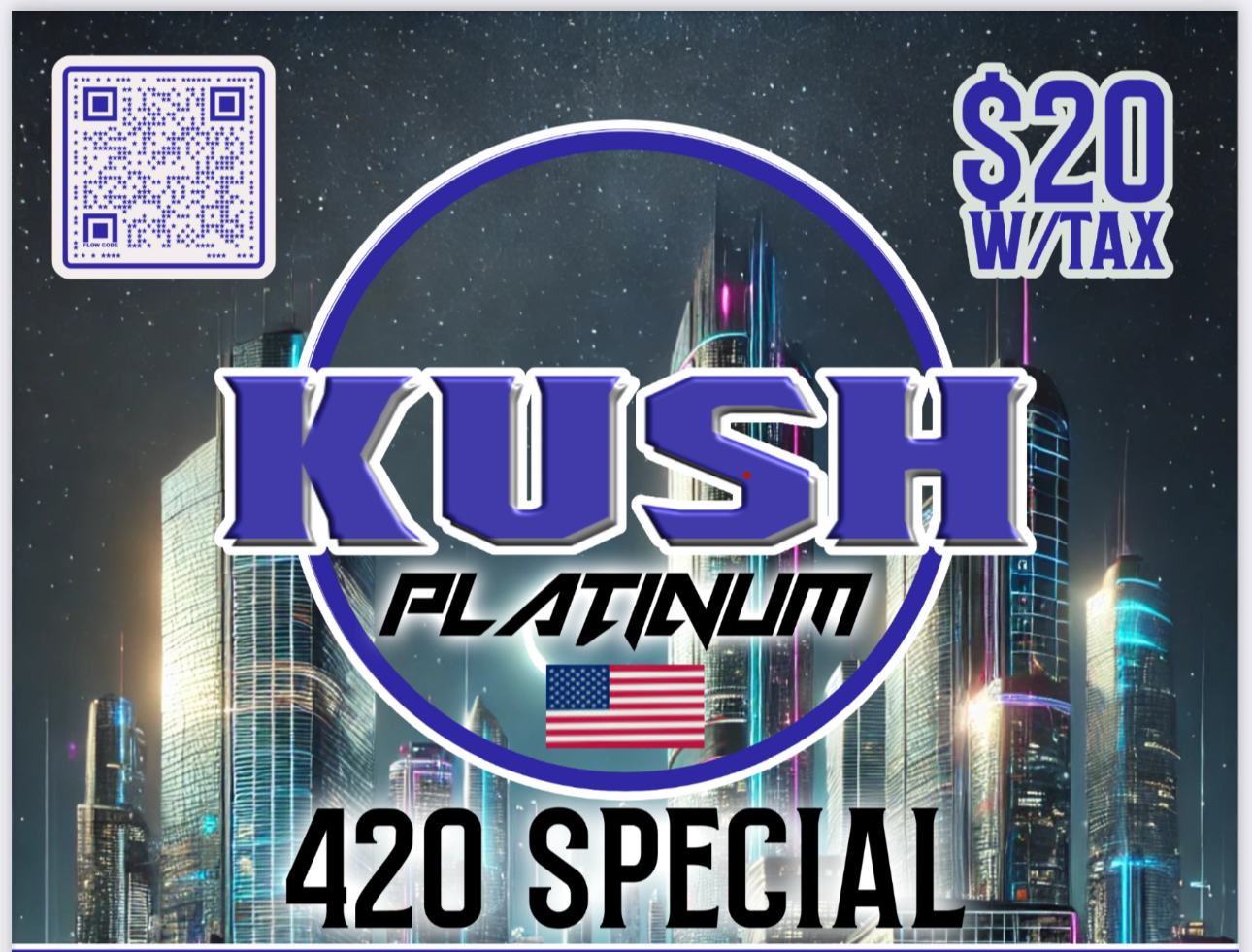 Photograph of product: Evidence Room | Kush Platinum 420 Special | 4 @.7gm