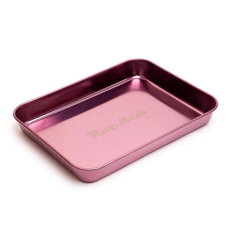 Photograph of product: Blazy Susan Purple Metal Tray