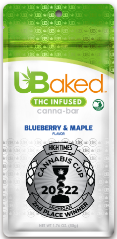 Photograph of Product: Blueberry & Maple | Canna Bar | UBaked
