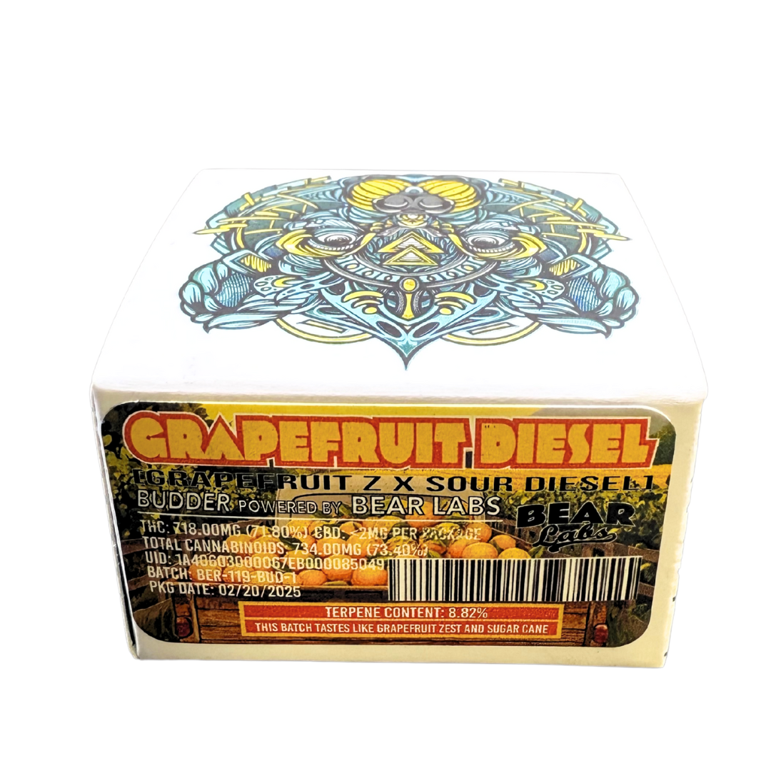 Photograph of product: GRAPEFRUIT DIESEL LIVE RESIN BUDDER