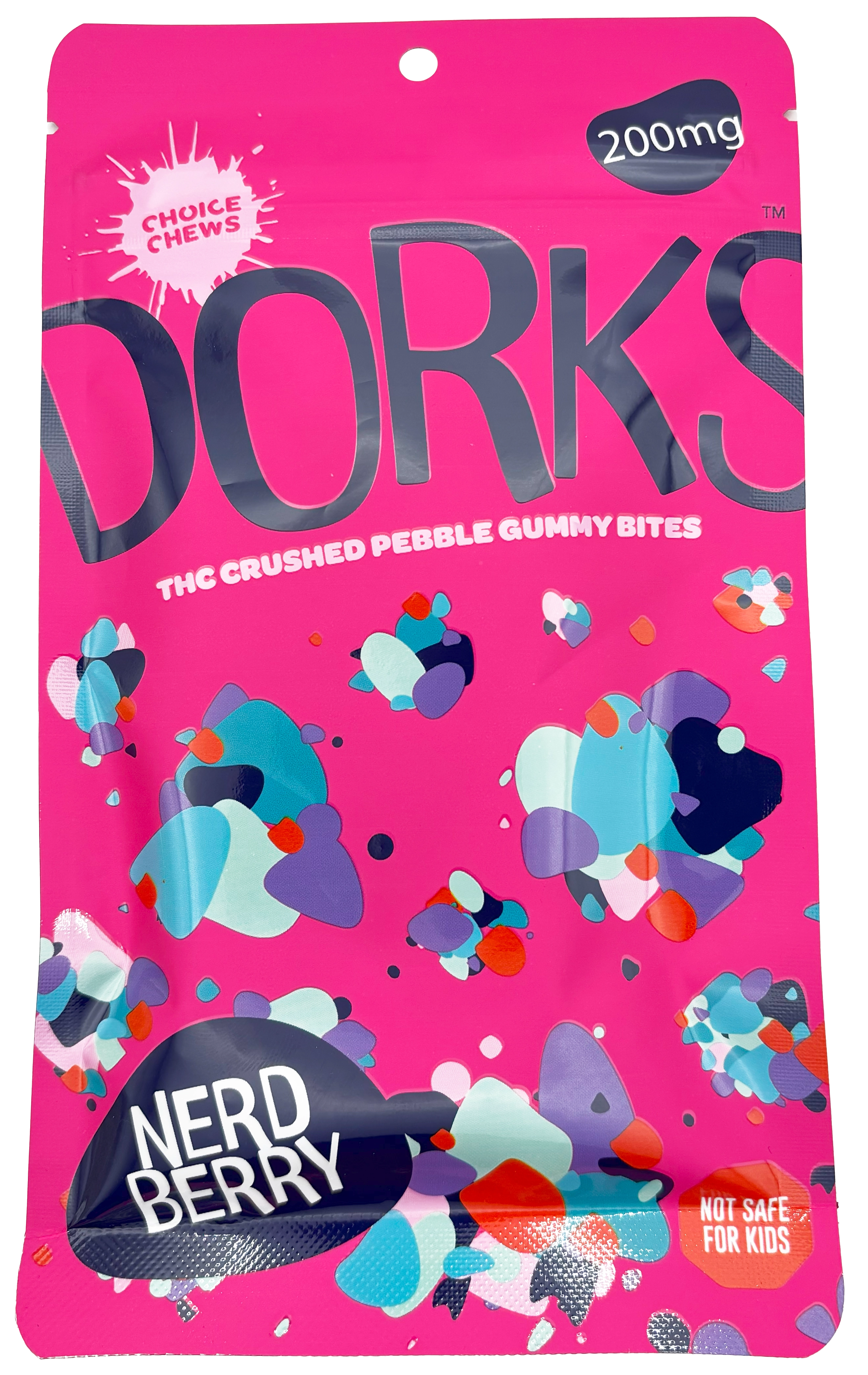Photograph of product: Choice Dorks | Nerd Berry | Gummy Sugar Cluster Edible | 200mg TH-oui