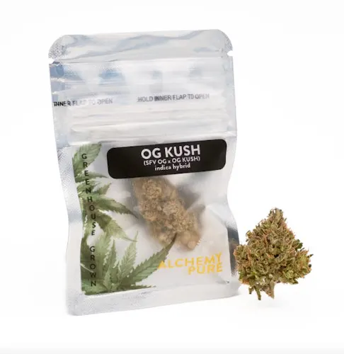 Photograph of product: Alchemy Pure | OG Kush | Dime Bag - .7g