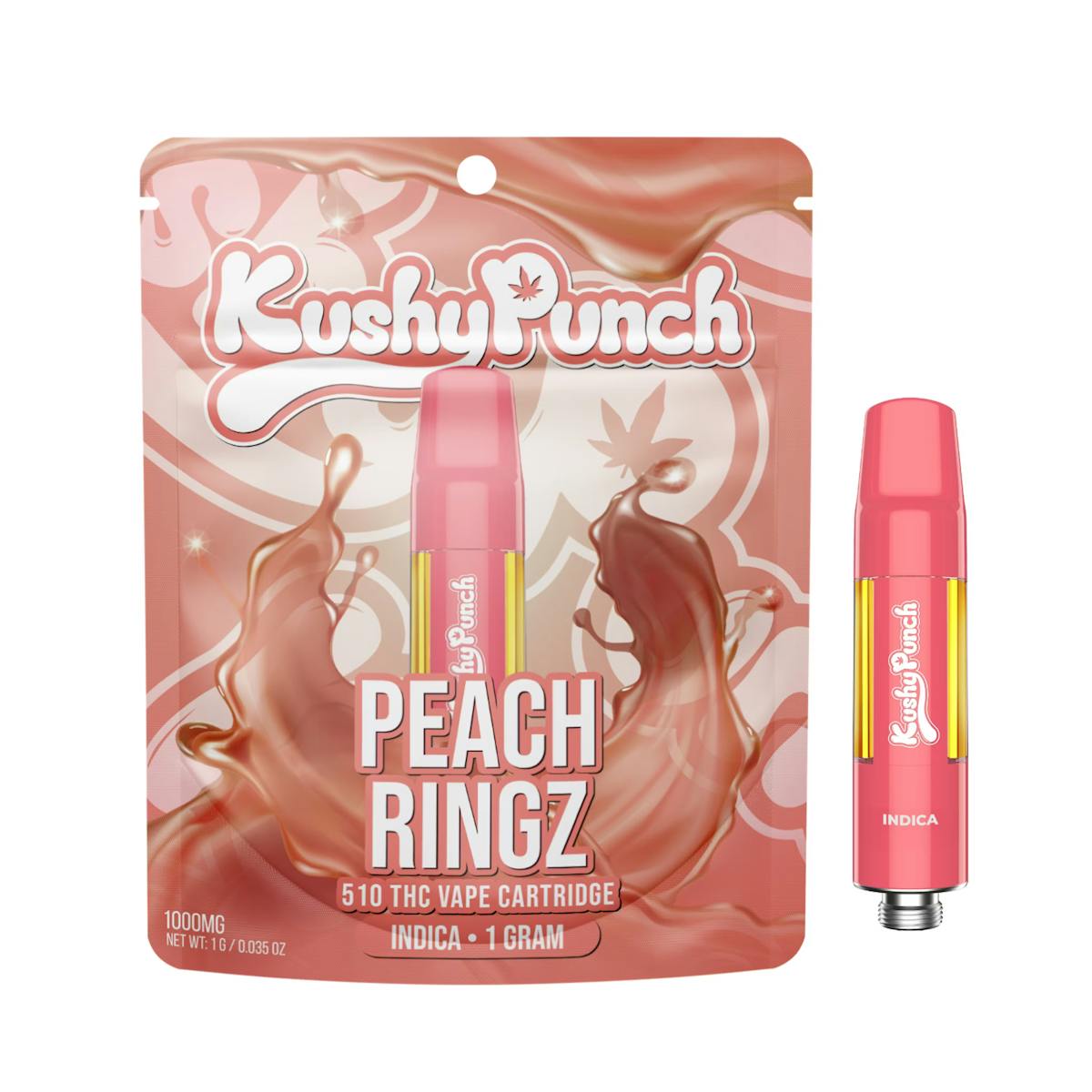 Photograph of product: Kushy Punch - Peach Ringz Cart