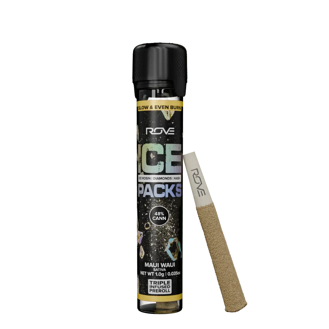 Photograph of product: Rove Ice Pack - Maui Waui Rosin Diamond Pre Roll