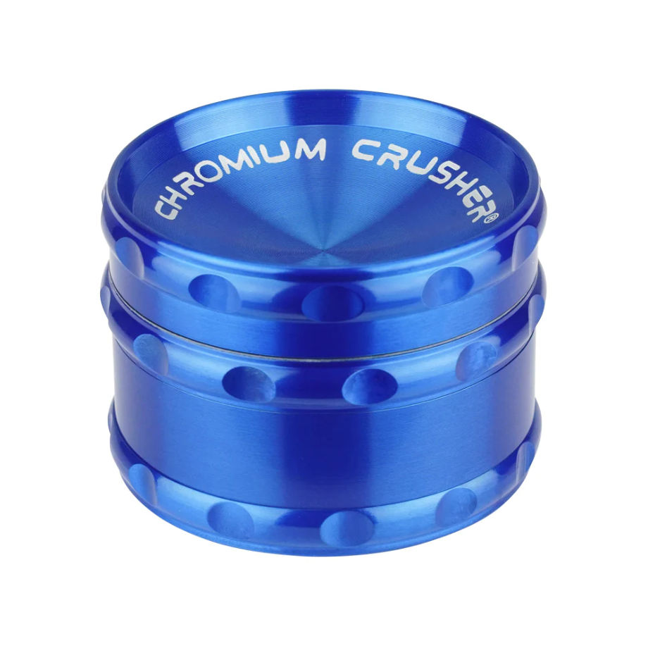 Photograph of product: (GRINDER) CHROMIUM CRUSHER VORTEX (TRAY ON TOP) 2.5" - BLUE