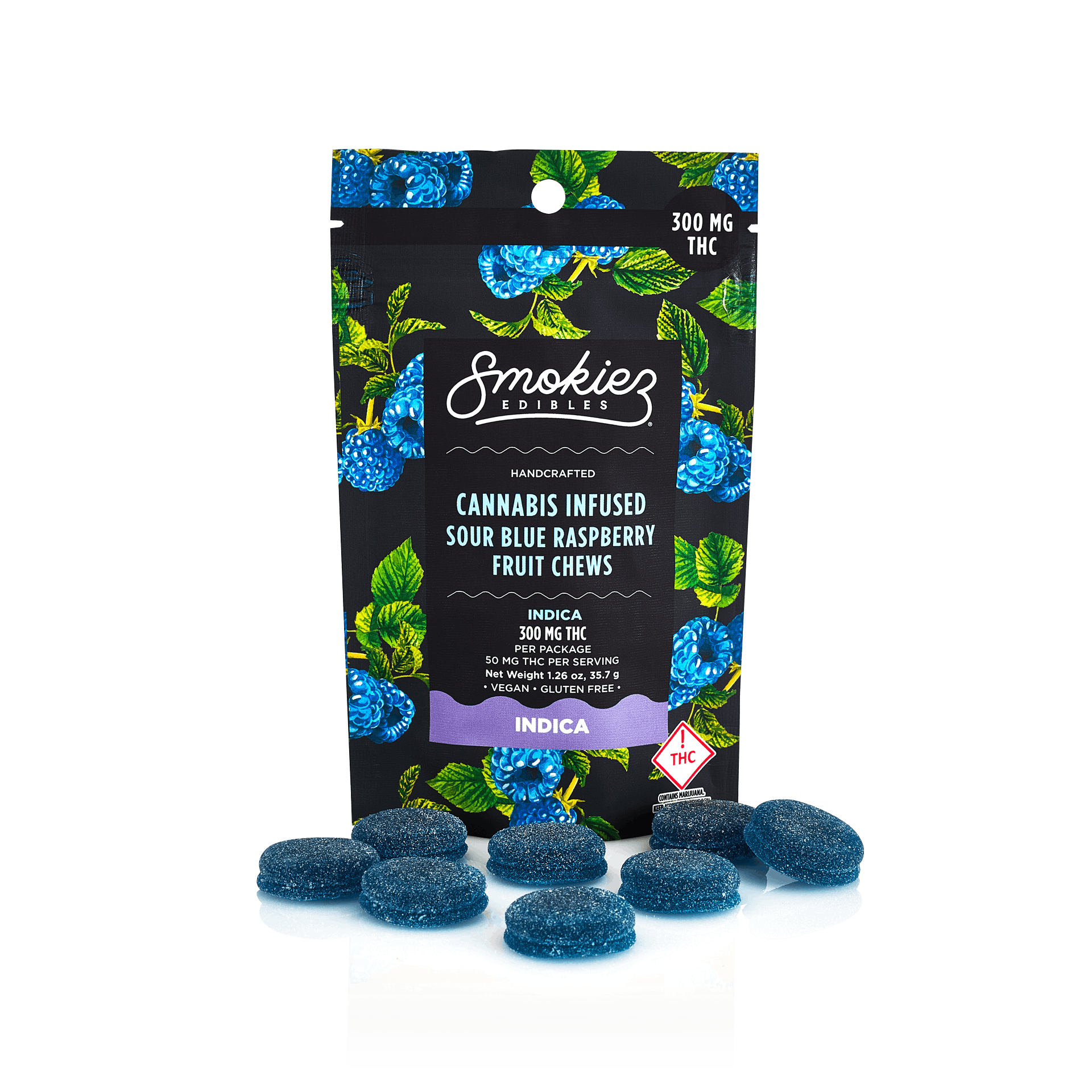 Photograph of Product: Sour Blue Raspberry | 6 x 50mg