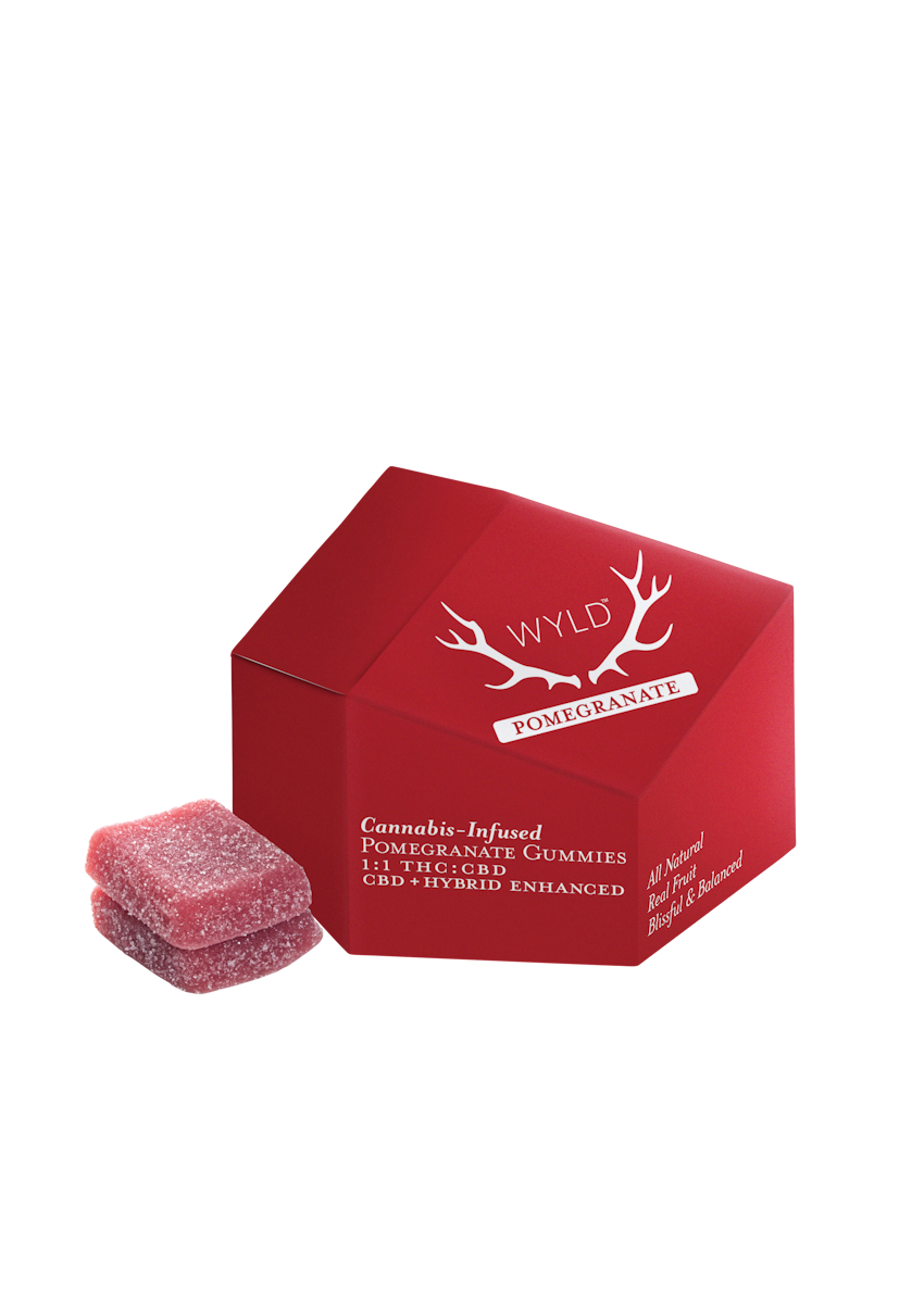 Photograph of product: Wyld | Pomegranate | 10 pack 100mg | 1:1 TH-oui:CBD