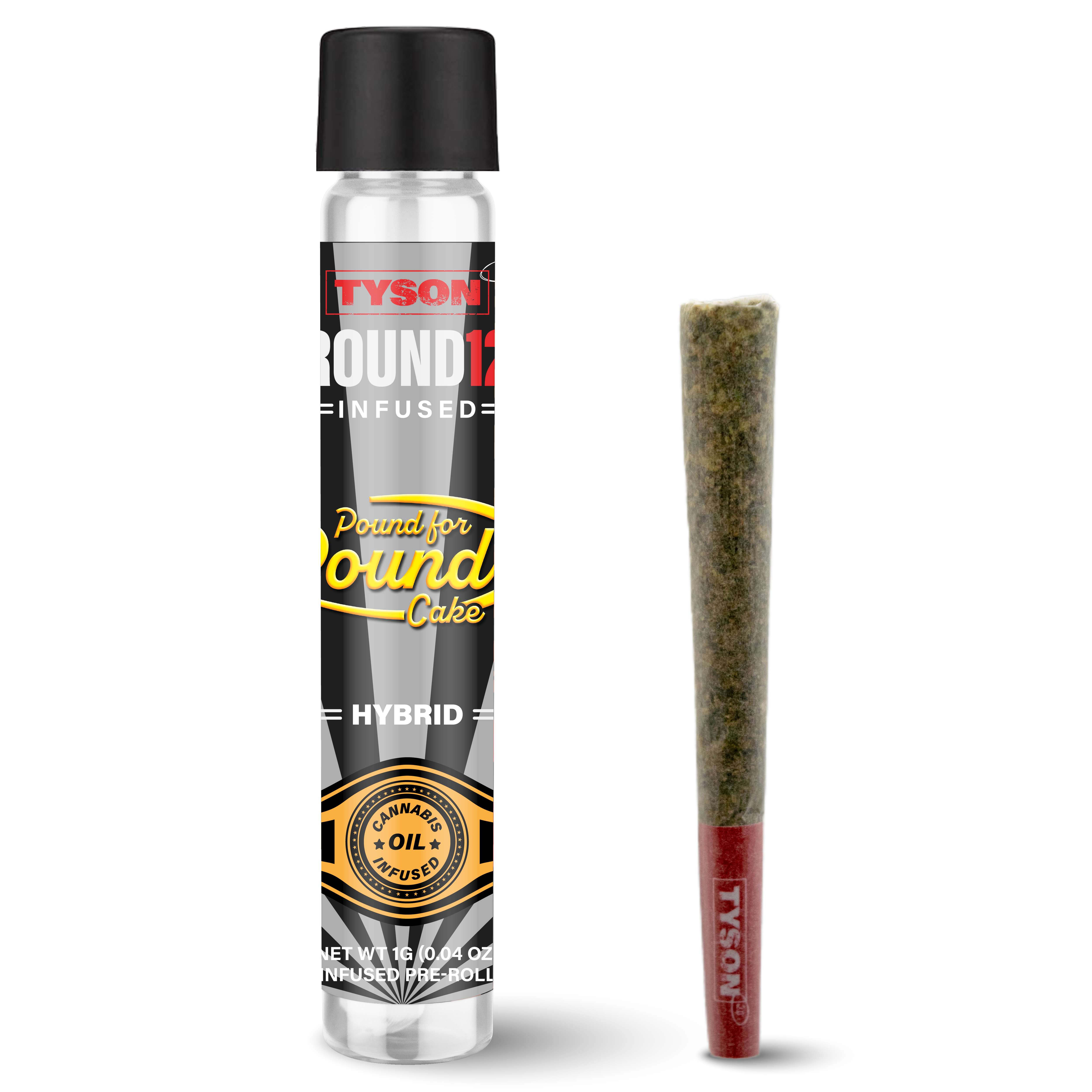Photograph of product: Tyson 2.0 - Pound for Pound Cake Infused Pre-Roll 1.2g | 3/$25