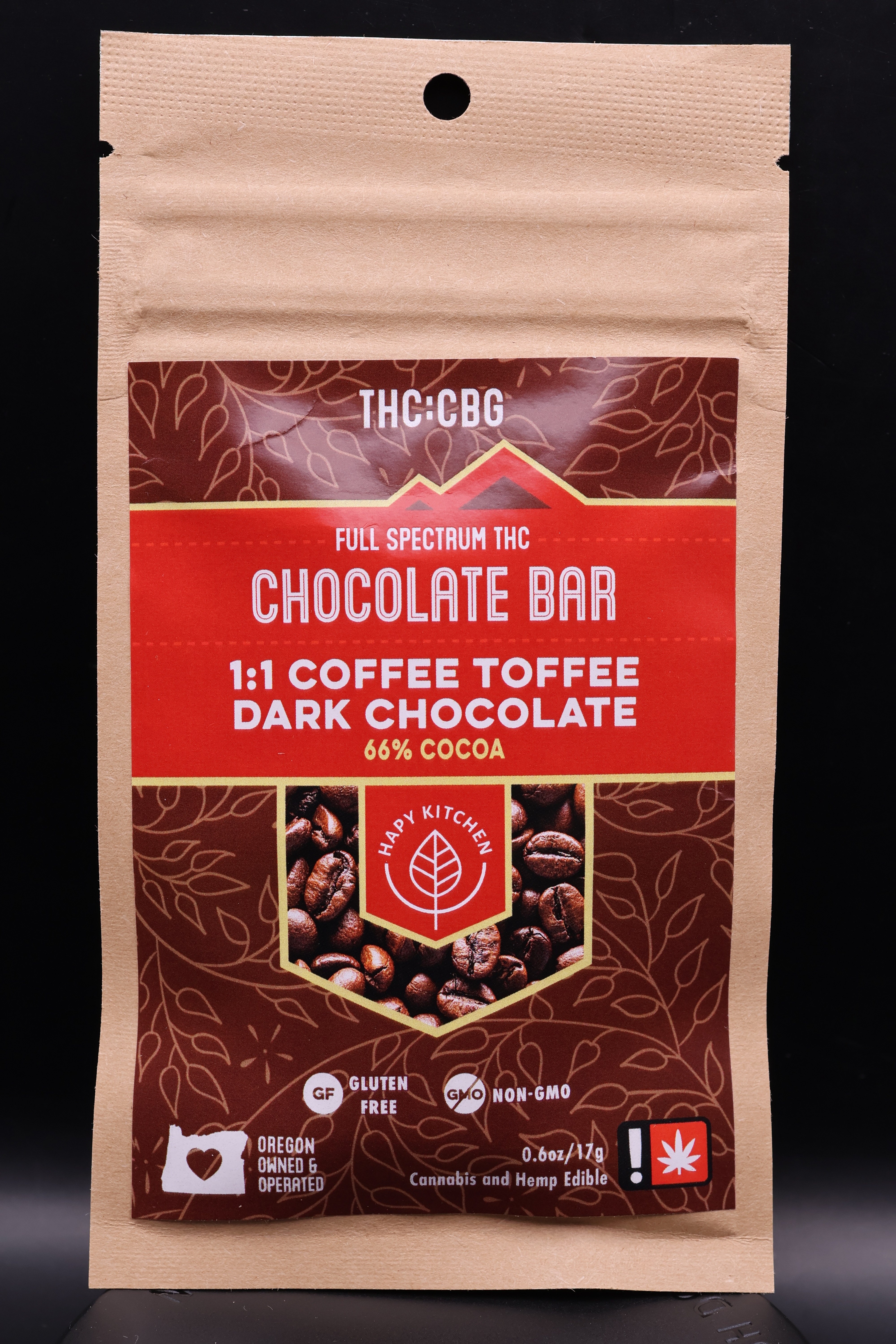Photograph of product: Coffee Toffee 1:1 100mg Dark Chocolate (Hapy Kitchen)
