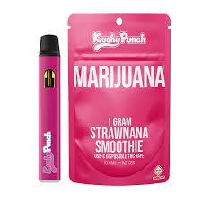 Photograph of product: 1g - Kushy Punch - Strawnana Smoothie - Disposable Vape