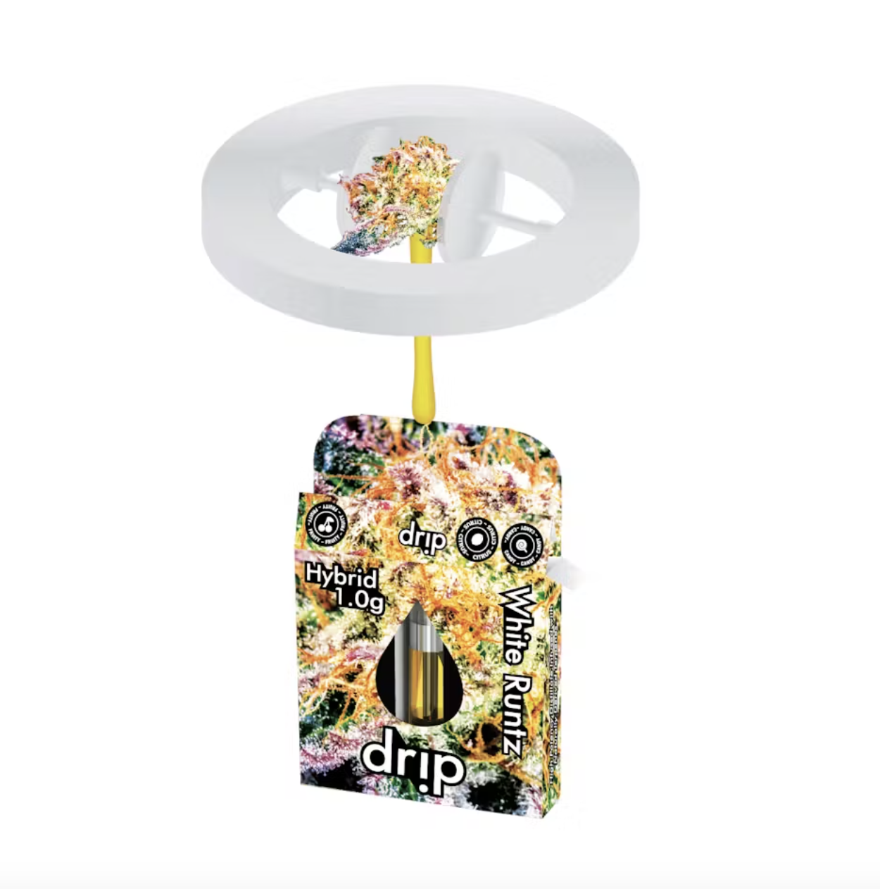 Photograph of product: Drip: White Runtz 1G Cartridge (H)