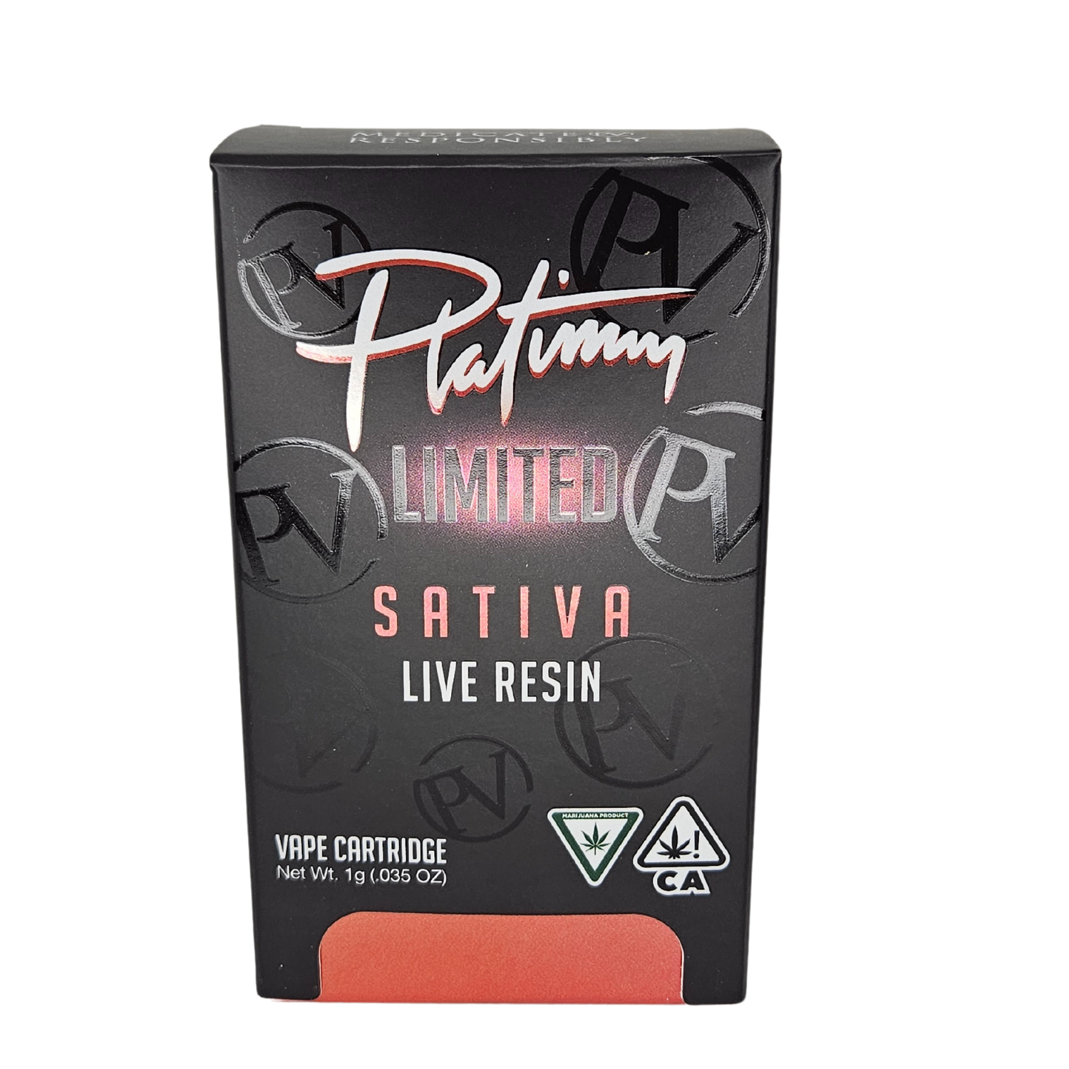 Photograph of product: PLATINUM VAPE BLUE DREAM LIVE RESIN VAPE CART REC
