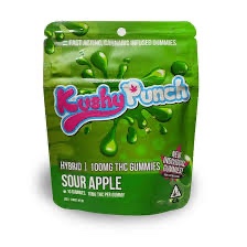 Photograph of product: Kushy Punch | Hybrid Sour Apple GUMMIES 100MG