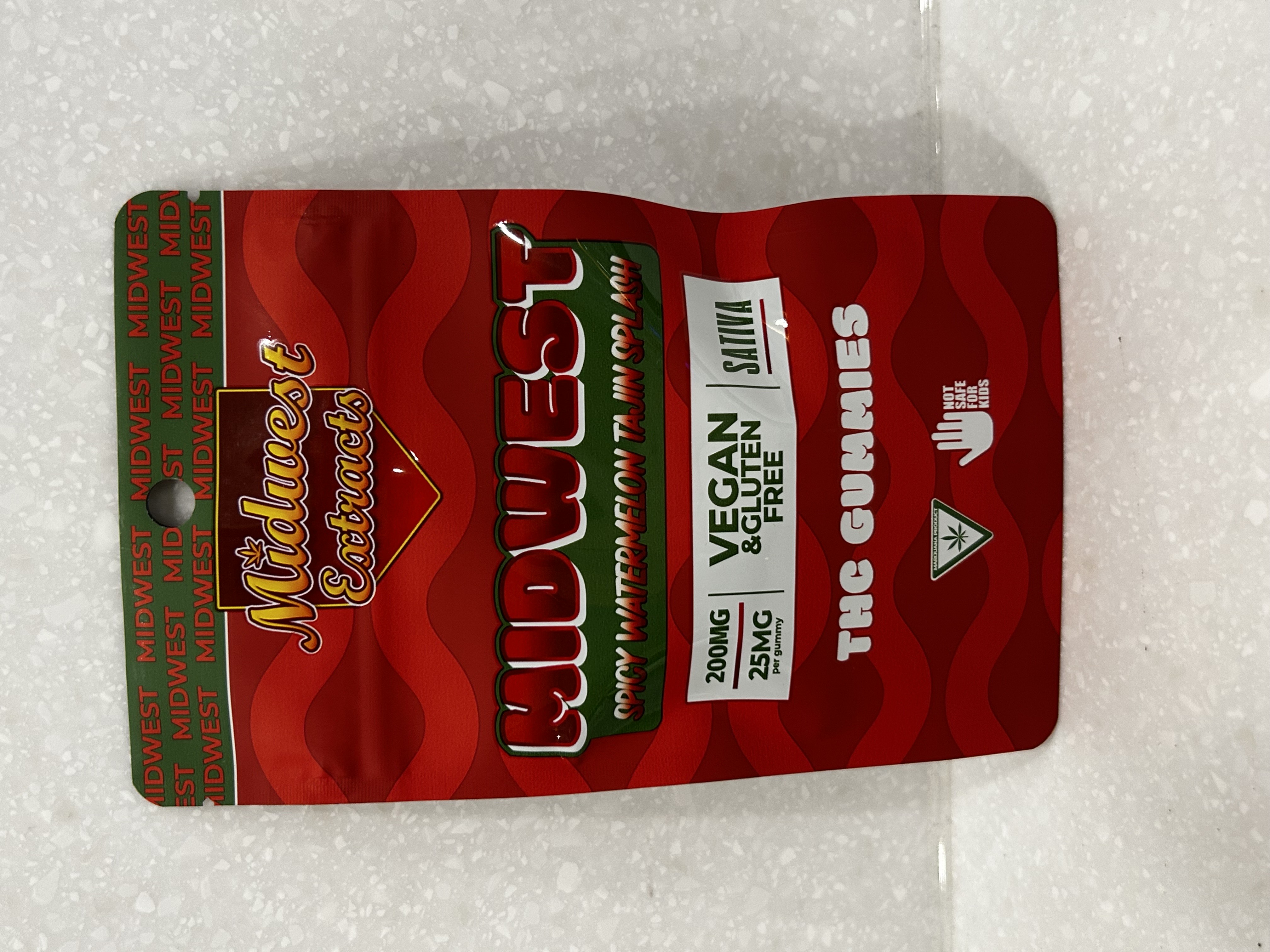 Photograph of product: Midwest Extracts | Gummies | Spicy Watermelon Tajin | 200mg